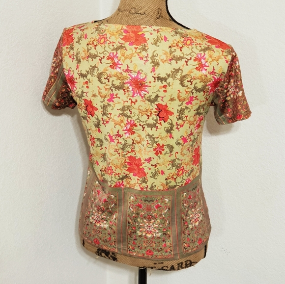 Carol Little short sleeve floral graphic print small - Picture 3 of 6